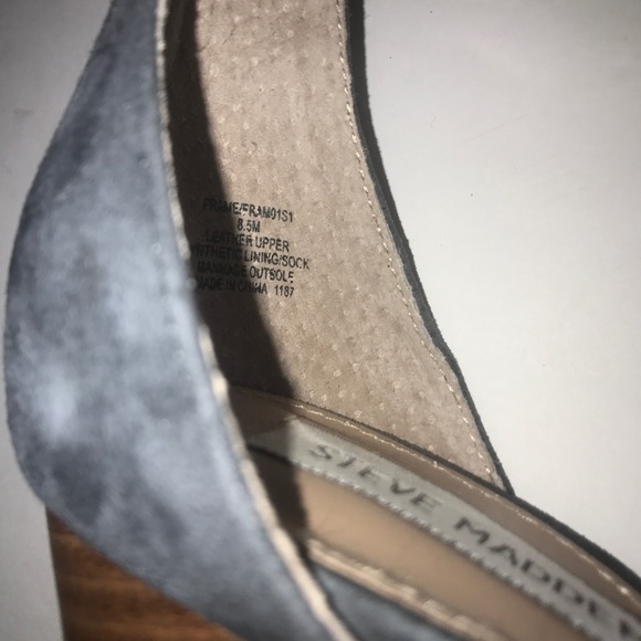Steve Madden Frame Ankle Strap Block Heel Sandal size 8.5 - Picture 7 of 8